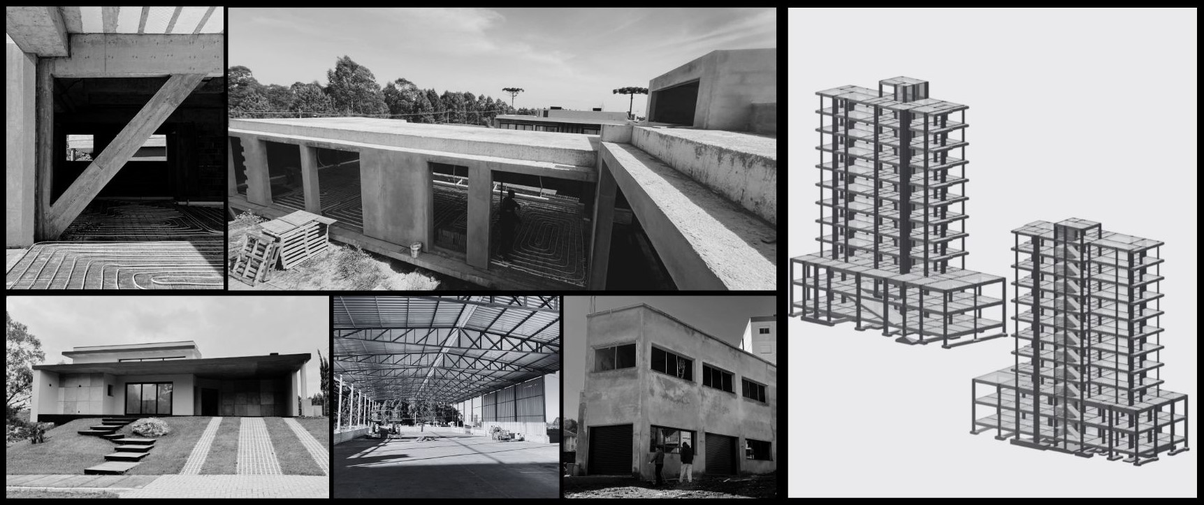 Projetos residenciais e industriais